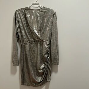 Silver shimmer jersey dress
